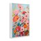 Stupell Industries Abstract Flowers on Blue Framed Giclee Wall Art Design by LSR Design Studio